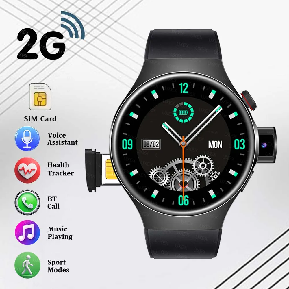 

2G Network Smartwatch Men 1.5 Inch 60W Camera Take Photos Record Videos Call Game Heart Rate Global Version Smart Watch Business