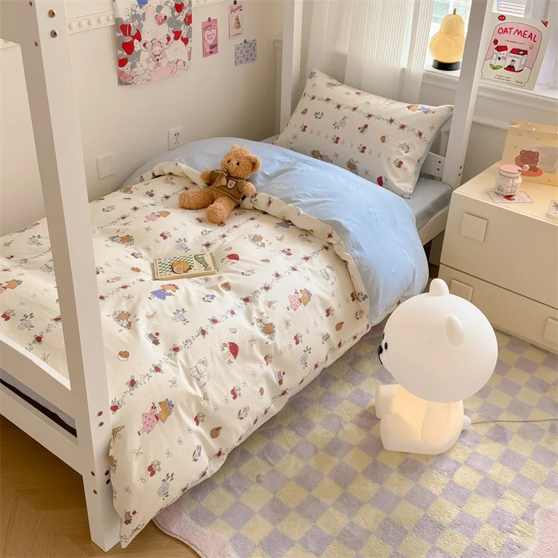 

Student Dormitory 3-piece Bedding Bedding Dormitory Single Bed Season All Cotton Cotton Home Printed 4-piece Set