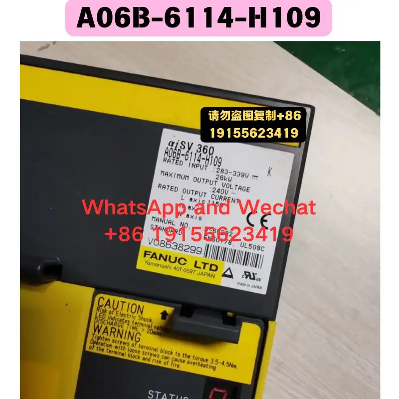 Used OEM disassembled parts A06B-6114-H109 Driver Functional test OK Quick delivery