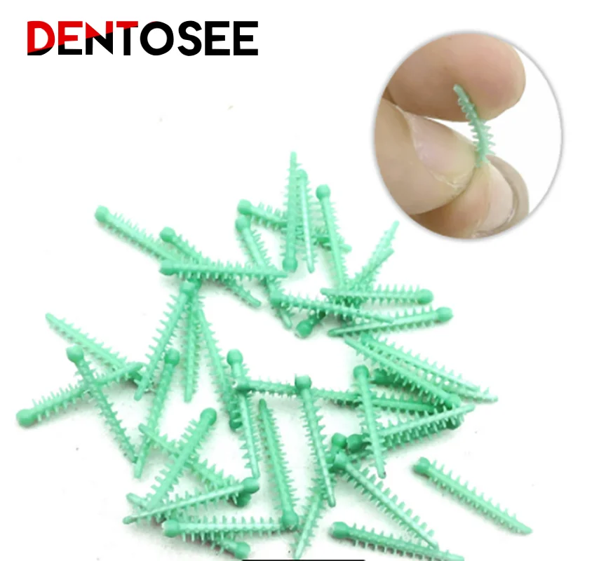 40pcs/Box Dental Silicone and Plastic Adaptive Interdental Wedges Dental Matrice Matrix Wedges Medical