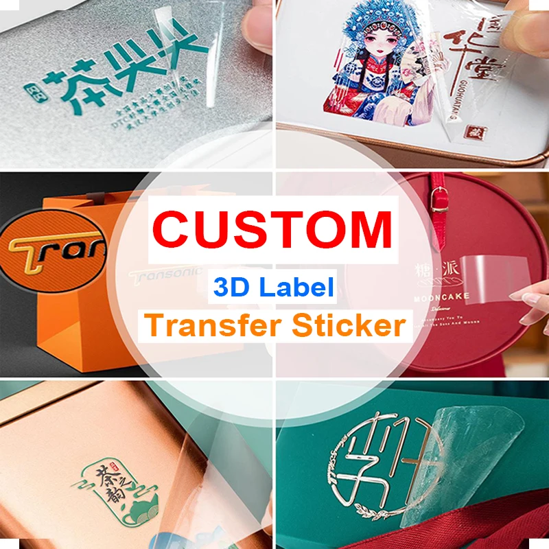 

Custom Stickers Transfer Sticker Customized Labels Personalized Wedding Label 3D UV Print Logo Perfume Cups Bottle Gifts 50pcs