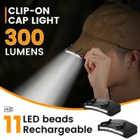 1/2/4pcs Ultra-bright LED Hat-clip Headlight Head-mounted Strong Light Ultra-bright Fishing Light Ultra-light Portable Headlight