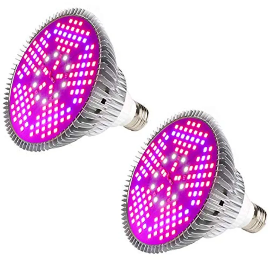 

Pack of 2] 100W Led Plant Grow Light Bulb Full Spectrum 150 LEDs Indoor Plants Growing Light Bulb Lamp for Vegetables Greenhous