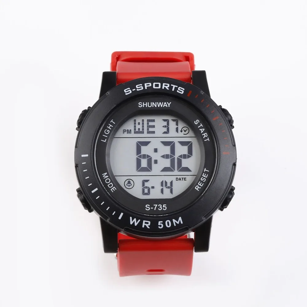 

New TPU Sports Watch ABS Simple Electronic Watch Multifunction Large Screen Wristwatches Outdoor Sports
