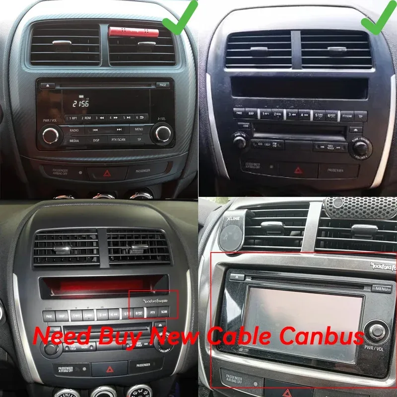 For Mitsubishi ASX 1 2010 - 2016 Car Radio Android Automotive Multimedia Player Navigation GPS Carplay Touch Screen Auto Stereo