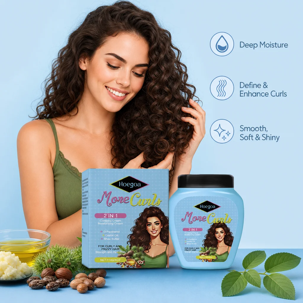 Hoegoa Leave-In Conditioning Cream Lightweight Texture Calm Dry Frizzy Strands Smooth Hair Refreshing Hydrate Nourish Treatment