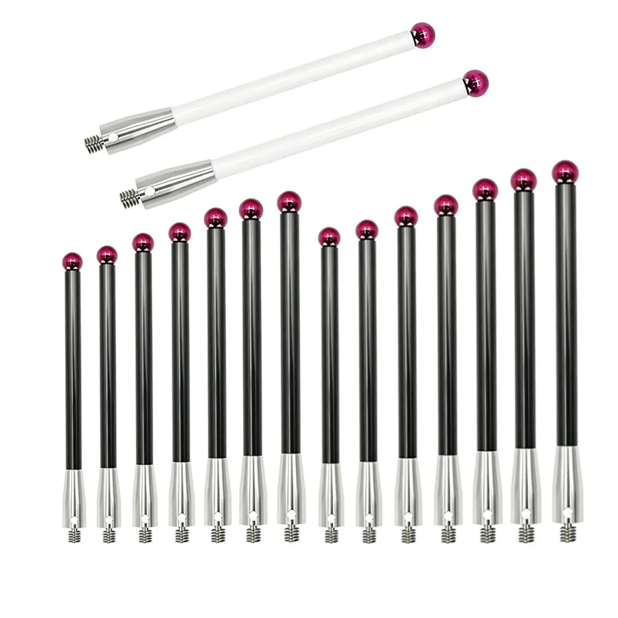 Ruby measuring needle M4 thread CNC machine probe ceramic rod extension rod carbon fiber measuring needle