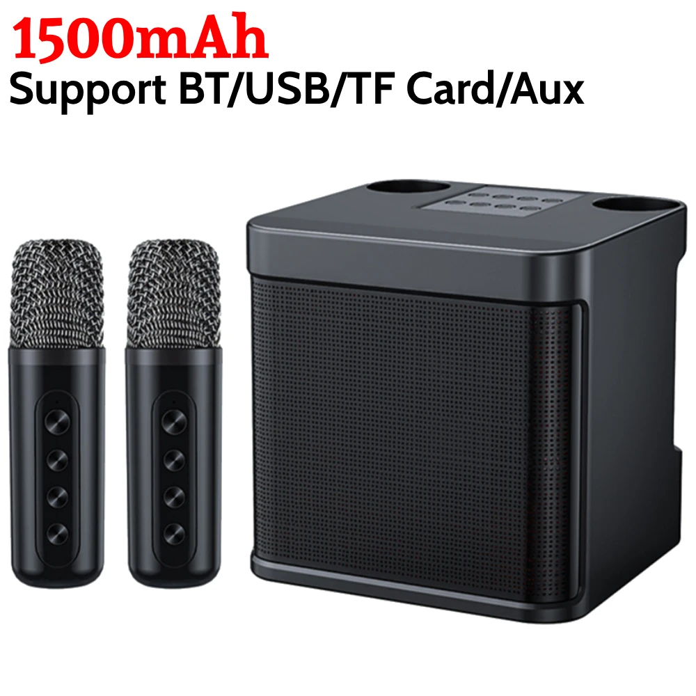 

Караоке-машина с поддержкой BT/USB/TF-карты/Aux беспроводной караоке-динамик для караоке-вечеринки на открытом воздухе в помещении
