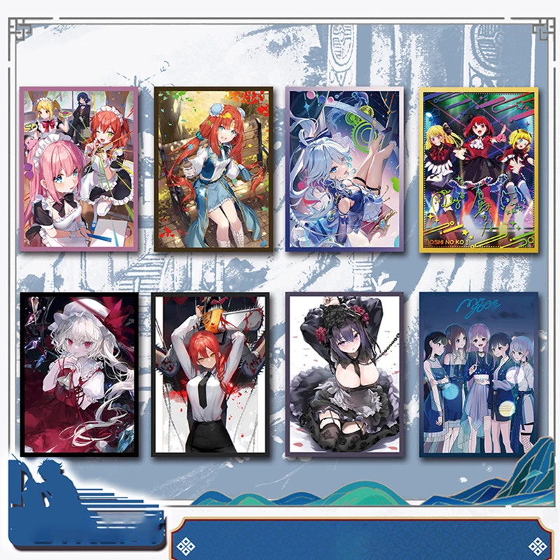 60PCS 67*92mm Anime Beauty Girl Collection Card holder Pokemon Genshin Impact Game protection card cover Festival gifts