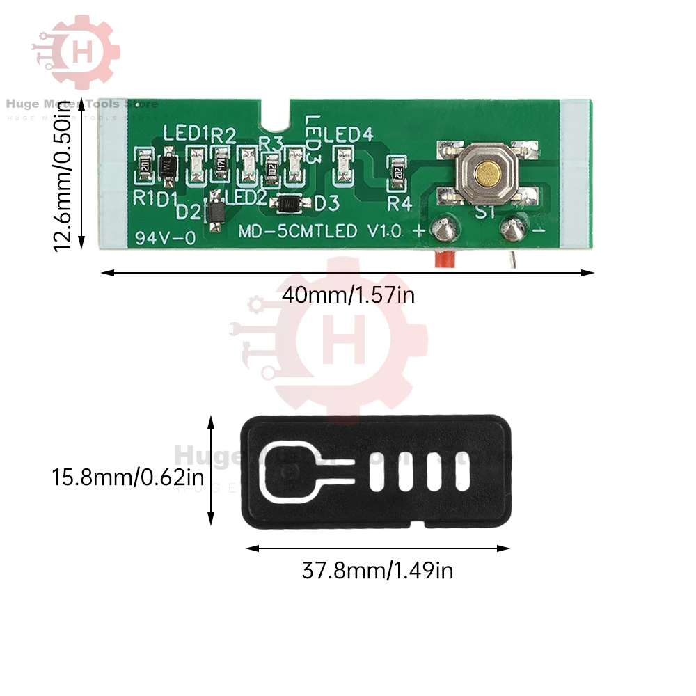 5S 18V 21V Battery Capacity Indicator Module 18650 Lithium Batteries Capacity Indicator LED Display for 5S1P 5S2P With Casing