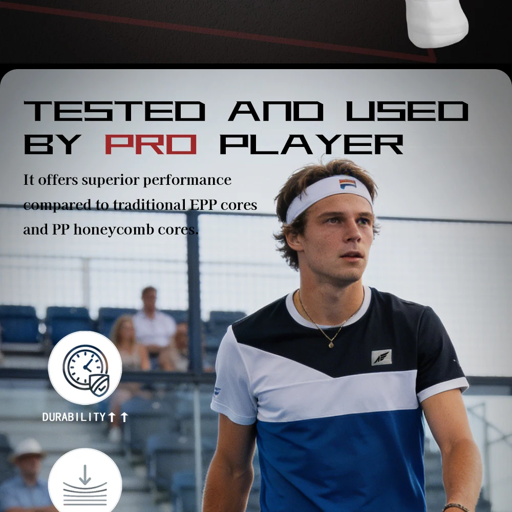 Boomstick T700 Pickleball-Schläger 16mm Dicke Pro EPP+EVA-Schaum TPU-Kante Superlanglebig Training Individuelles LOGO Verfügbar – Detail 6