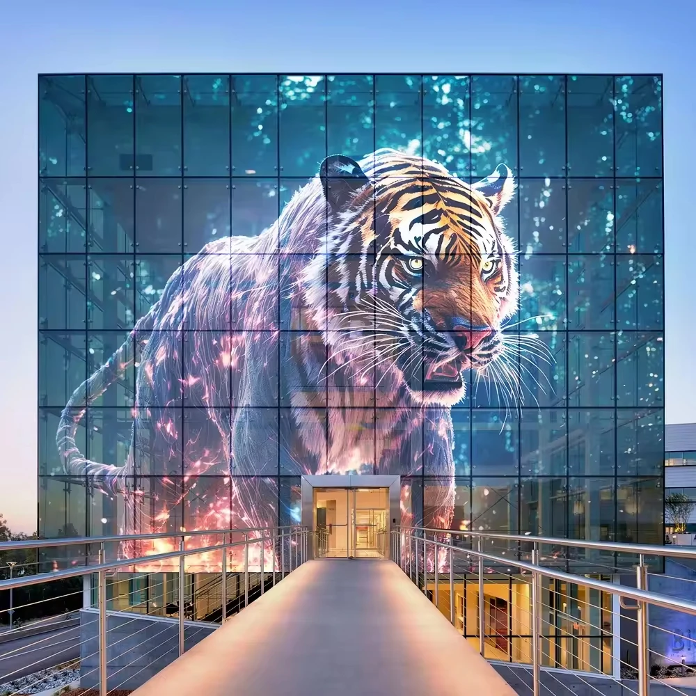 Ultra Thin 90% High Transparent Hologram Led Screen Display Pantalla Led Transparente Video Wall Panel for Glass Windows