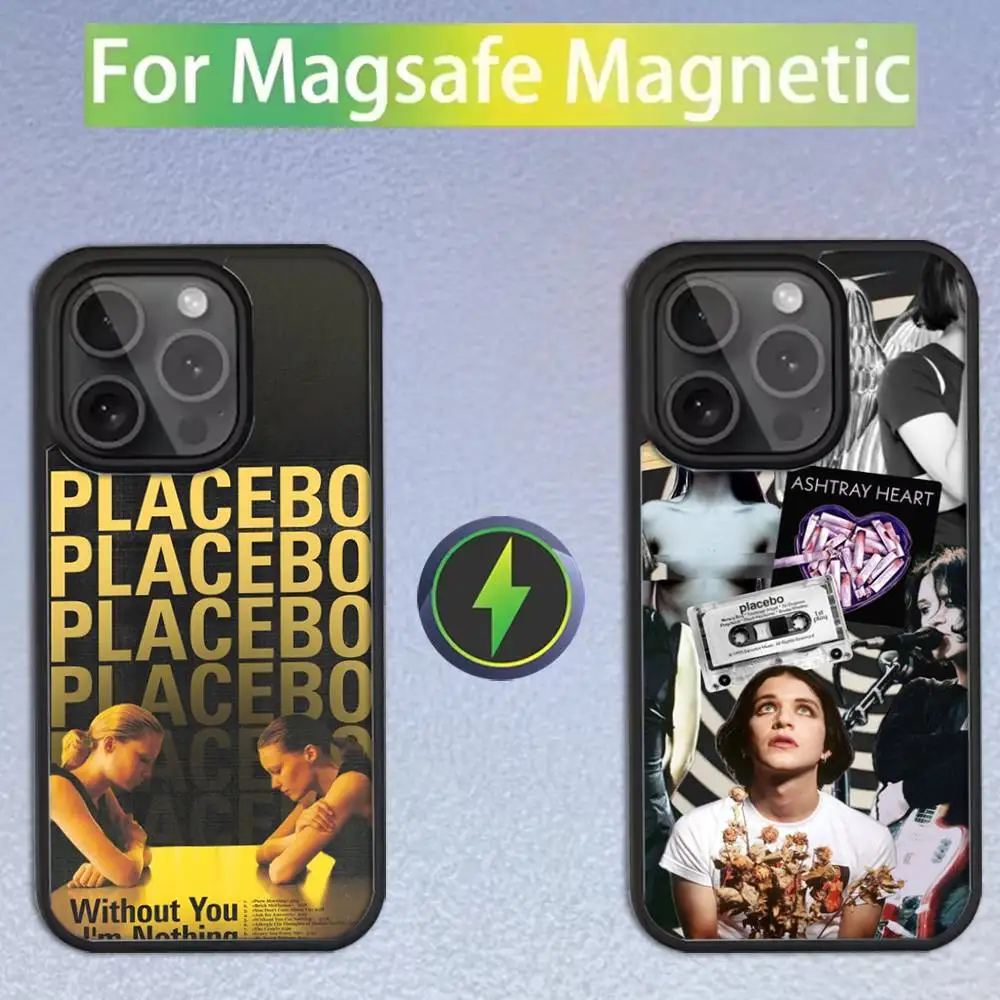 

Band P-Placebo Phone Case For iPhone 16,15,14,13,12,11,Pro,Max,Plus,Mini,SE Magsafe Magnetic Wireless Charging