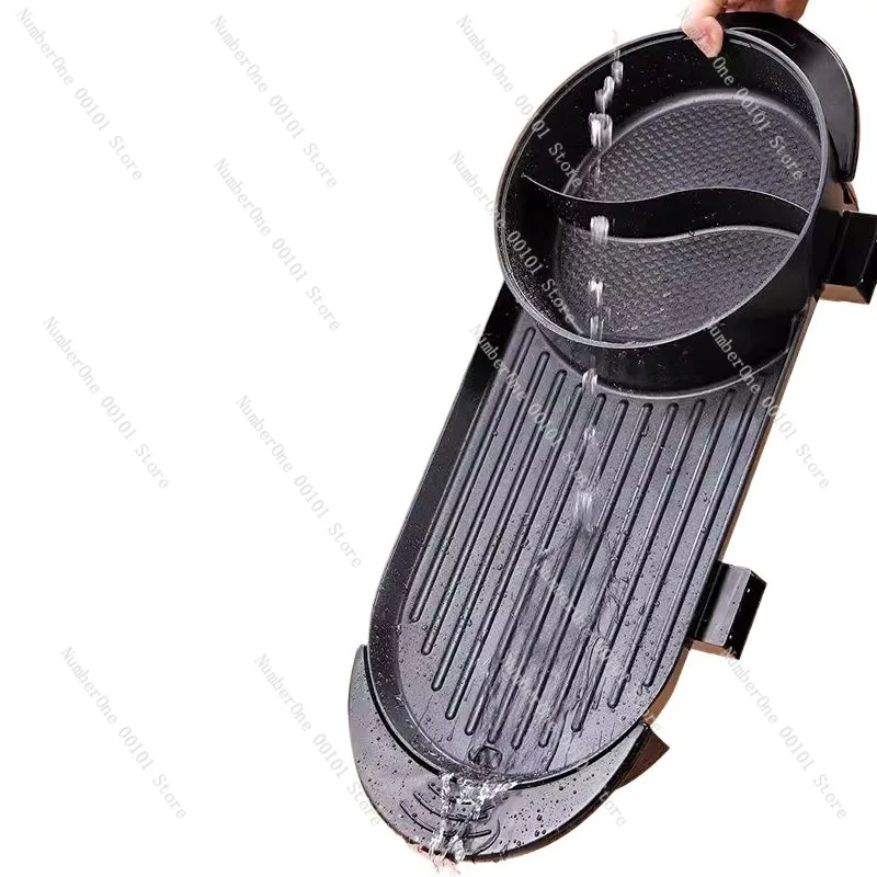 Electric Hot Pot Grill 2-in-1 Yin Yang Pot Nonstick BBQ Plate Indoor Smokeless Barbecue Electric Cooker Multi-Function Hotpot