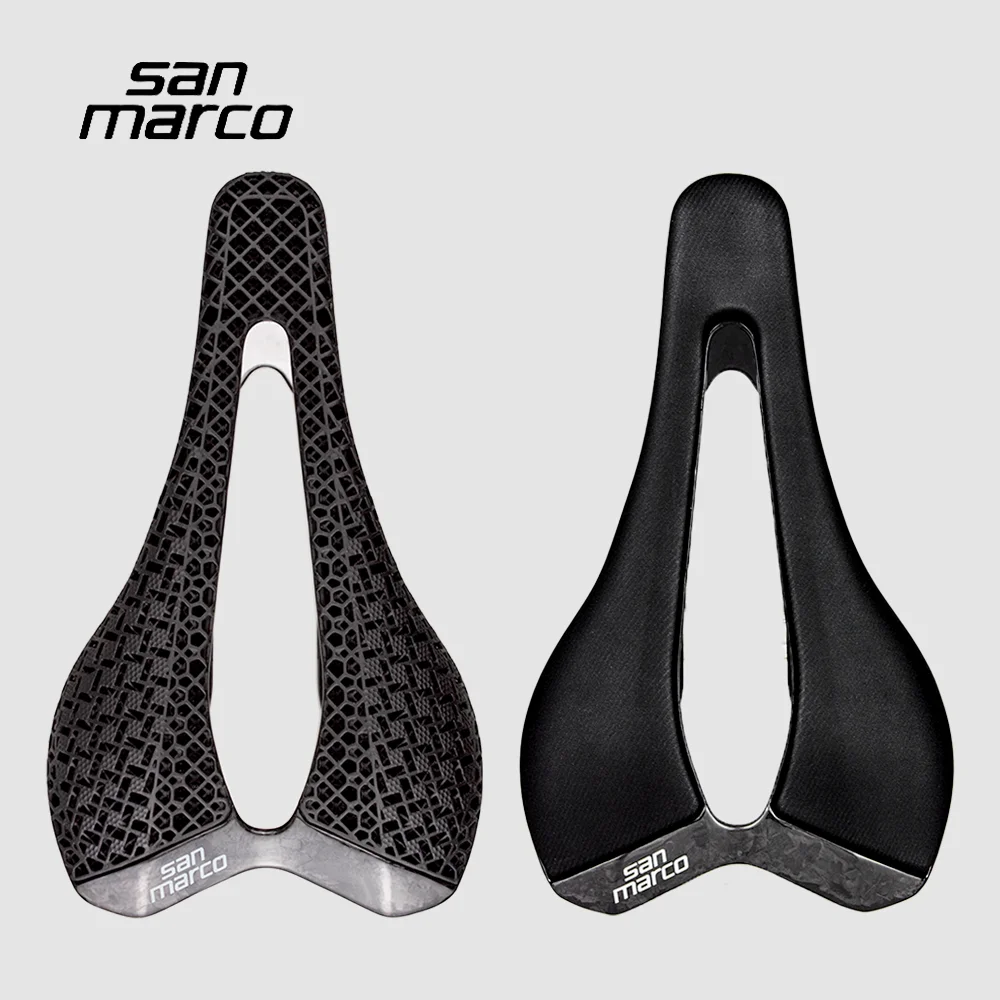 Selle de vélo San Marco imprimée en 3D SLR Road Grave MTB en carbone, 145 mm, sièges de vélo en microfibre, ultralégères 172 g, pièces de cyclisme