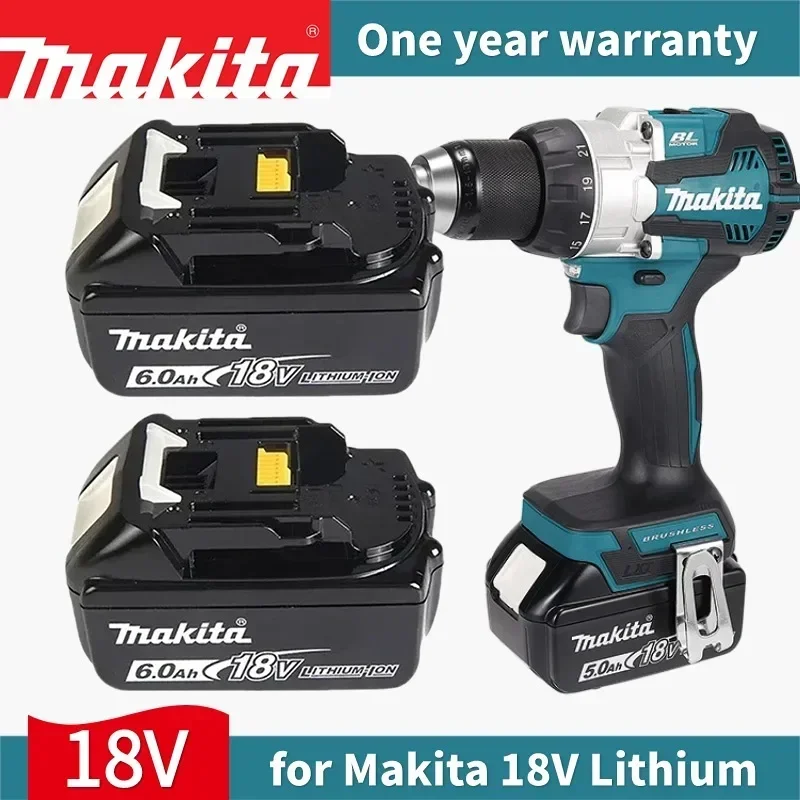 

Аккумуляторная батарея BL1860, литий-ионная батарея 18 в, 6,0 Ач для Makita 18 в, 6 Ач, BL1850, BL1880, BL1860B, LXT400