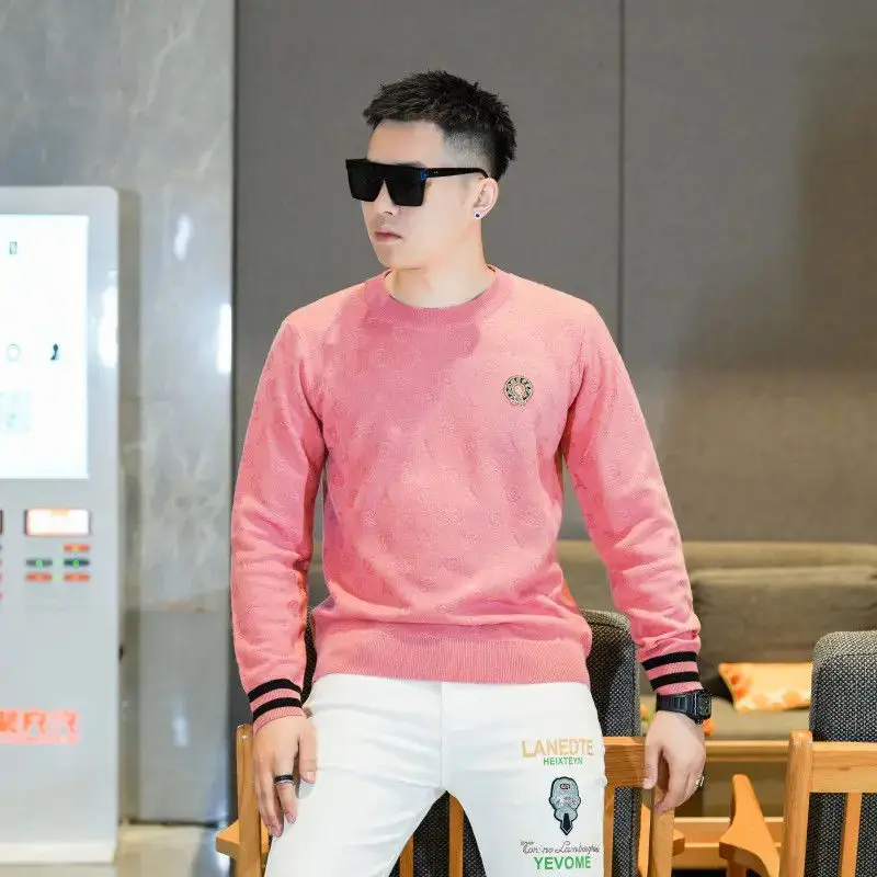 

Мужской вязаный свитер премиум-класса с модным узором K-образной формы, стильный базовый слой для осени и зимы, новинка.