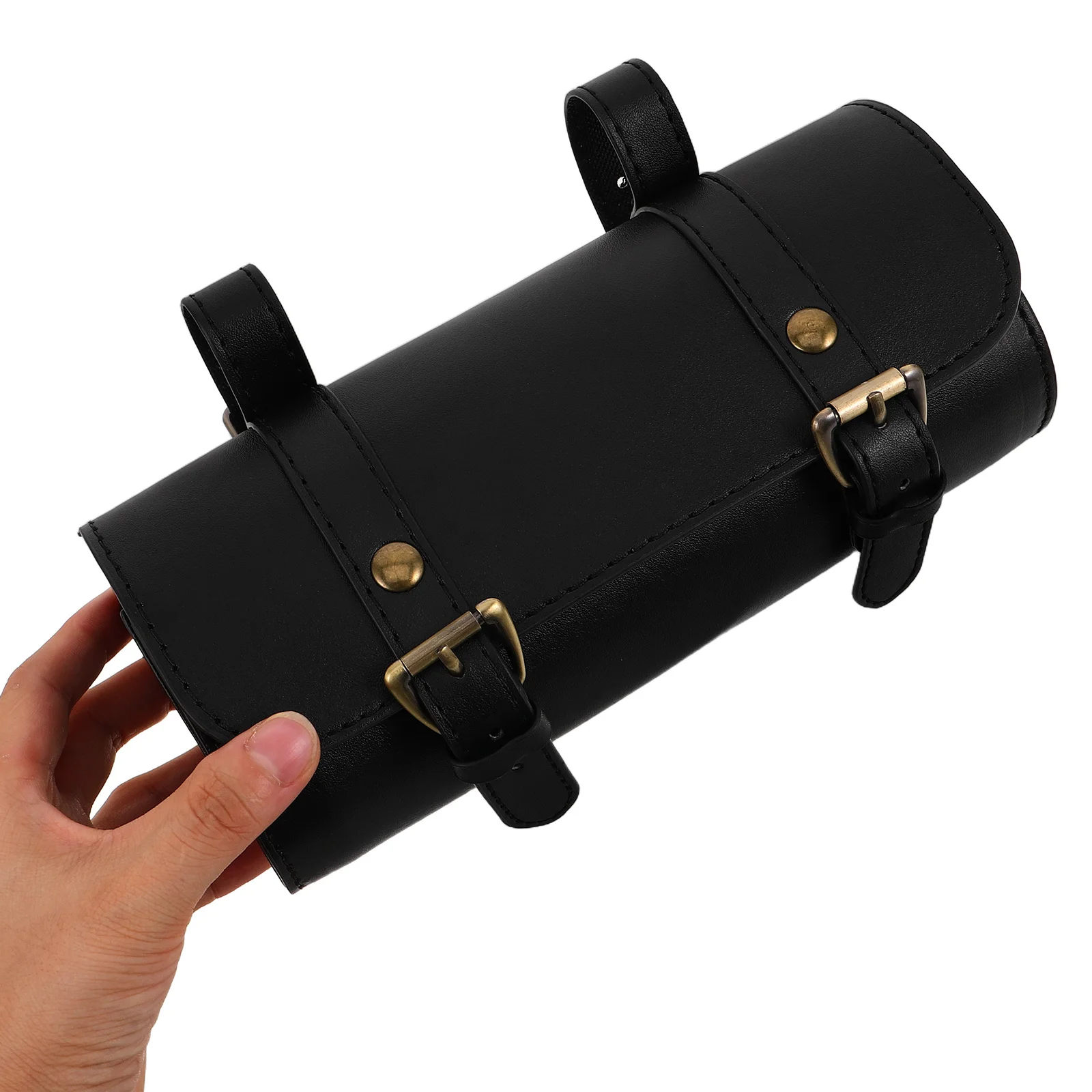 

Ретро мотоциклетная боковая седельная сумка из искусственной кожи с твердым корпусом, мини-сумка для хранения, универсальная сумка на руль для скутера, хвостовой инструмент, рулон, винтажный