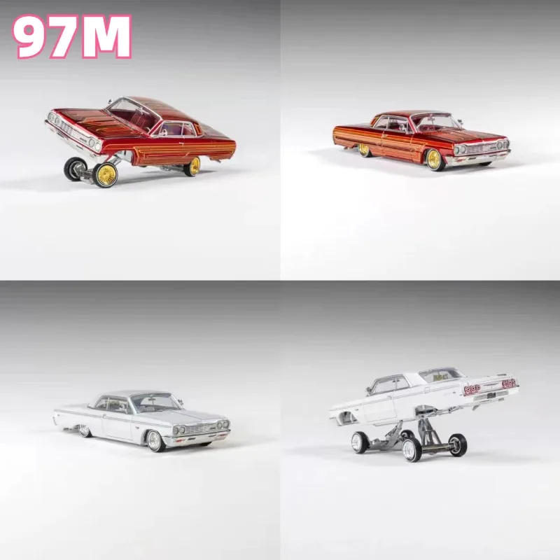 97M 1/64 Alloy 1964 Chevrolet Impala Lowrider Mini Car Model, Adult Collectible Gift for Men