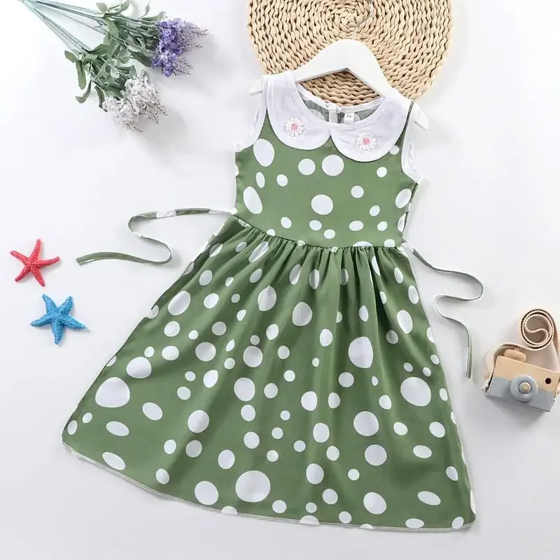 Dress for Girls Clothes Summer Sleeveless Dresses 4 5 6 7-year-old Kids Clothing Printed Fashion Children\'s Nightdress