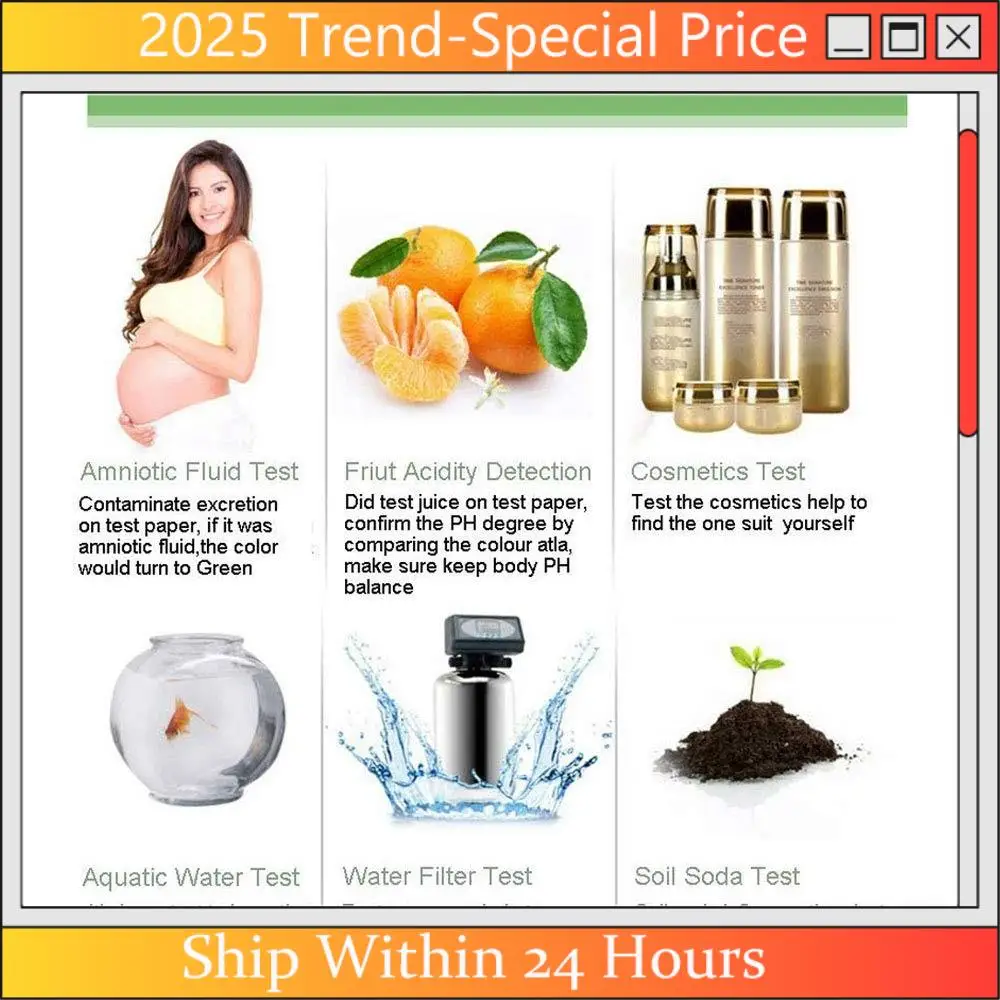 

A61Z Deals 10 Packs Of PH 1-14 Test Indicator 800 Litmus Paper Scale Test Lemon Juice Milk Liquid Detergent Kit