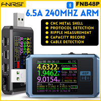 FNIRSI FNB48P USB Tester Voltmeter Ammeter TYPE-C Fast Charge Detection Trigger Capacity Ripple Measurement with CNC Metal Shell