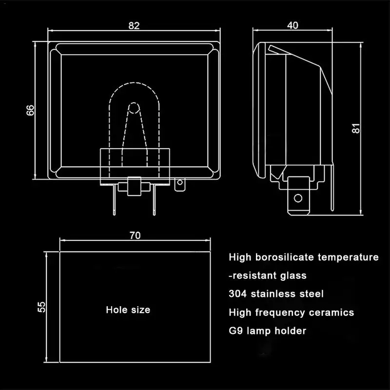 Imagem -06 - Lâmpada de Forno 40w g9 com Suporte de Lâmpada Resistente a Altas Temperaturas Lâmpada de Substituição Durável Lâmpada de Micro-ondas