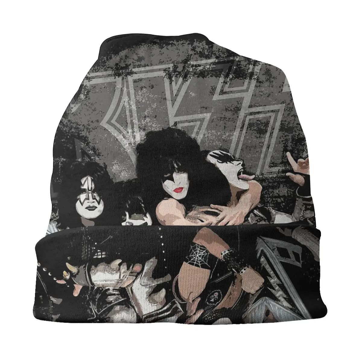 Kiss Rock Band Unisex Bonnet Winter Cycling Double Layer Thin Hats For Men Women