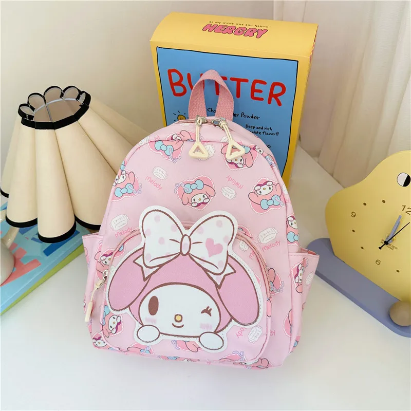 Kawaii Sanrio Hello Kitty Cinnamoroll My Melody Kuromi High Capacity Schoolbag Burden Reduction Kindergarten Backpack Gifts Kid