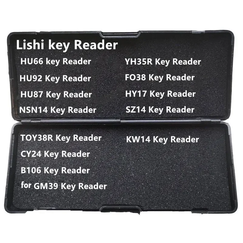 popular Lishi  2 in 1 2in1 Tool  HU66 HU92 HU87 NSN14 TOY38R CY24 B106 for GM37 GM39 YH35R FO38 HY17 SZ14 KW14 key reader