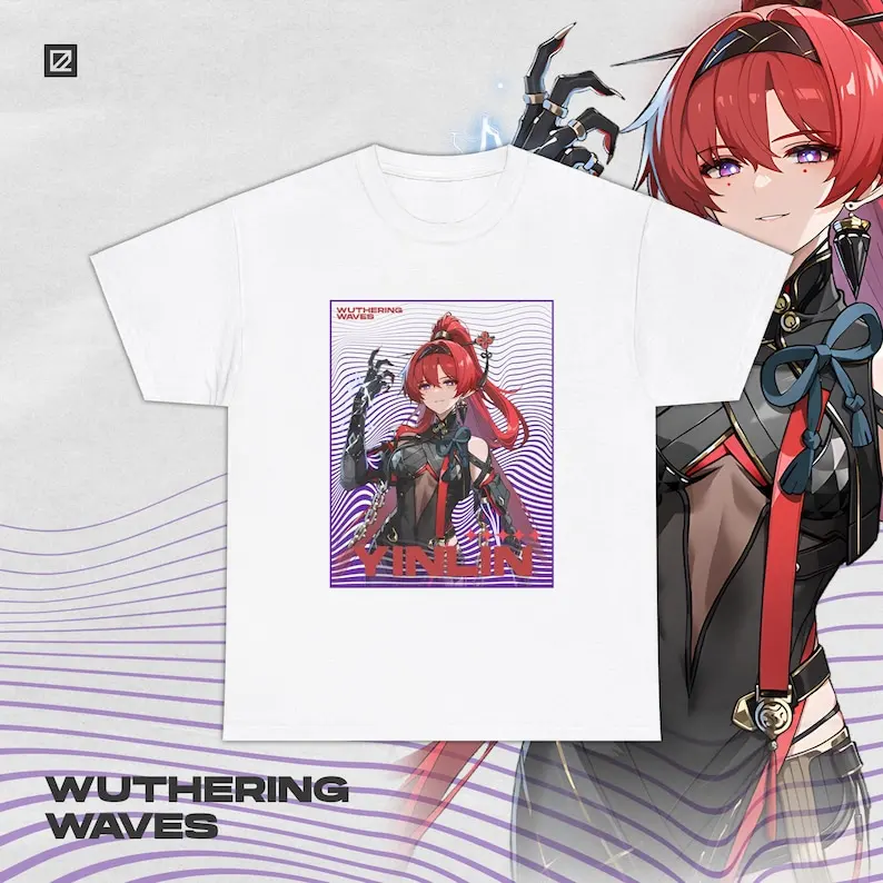 Wuthering Waves Yinlin Shirt Gacha Game Merch Fan Shirt Unisex Cotton