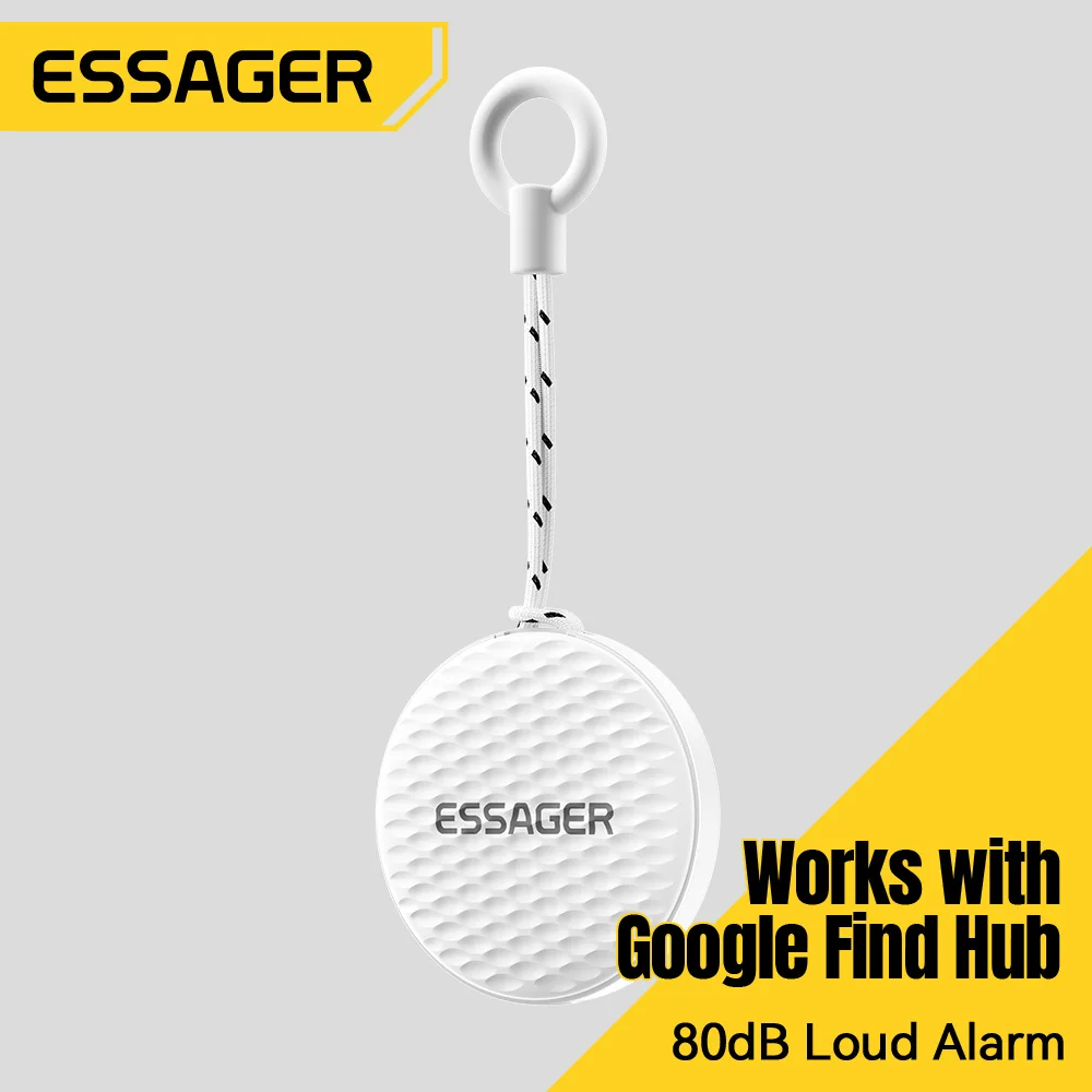 Essager Smart Tag Bluetooth Locator Anti-Lost Tracker Compatible with Google Find Hub App Android (only) for Suitcases/Luggages