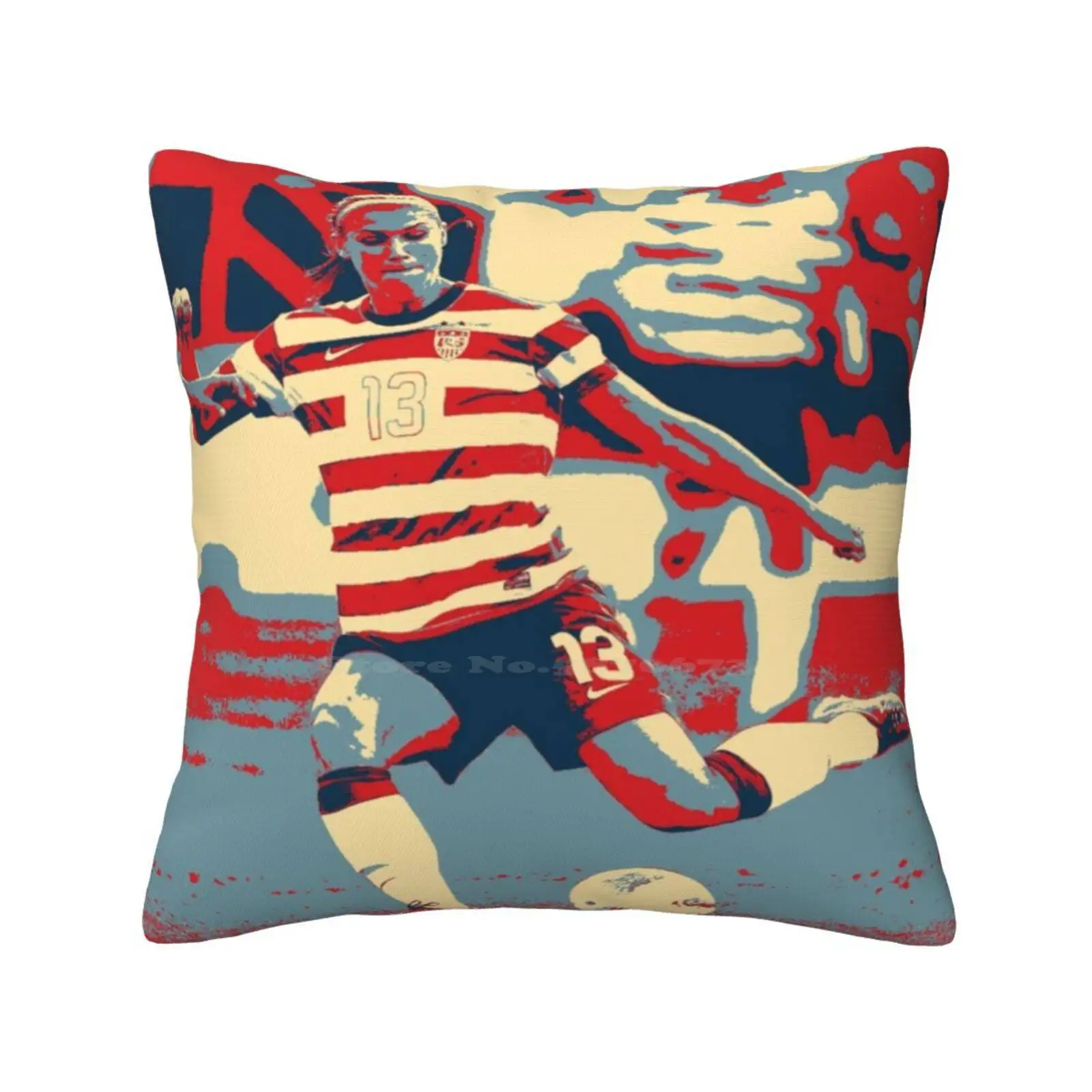 Alex Morgan 2 Funny Cute Decor Square Pillowcase Uswnt Abby Hope Carli Alexmorgan