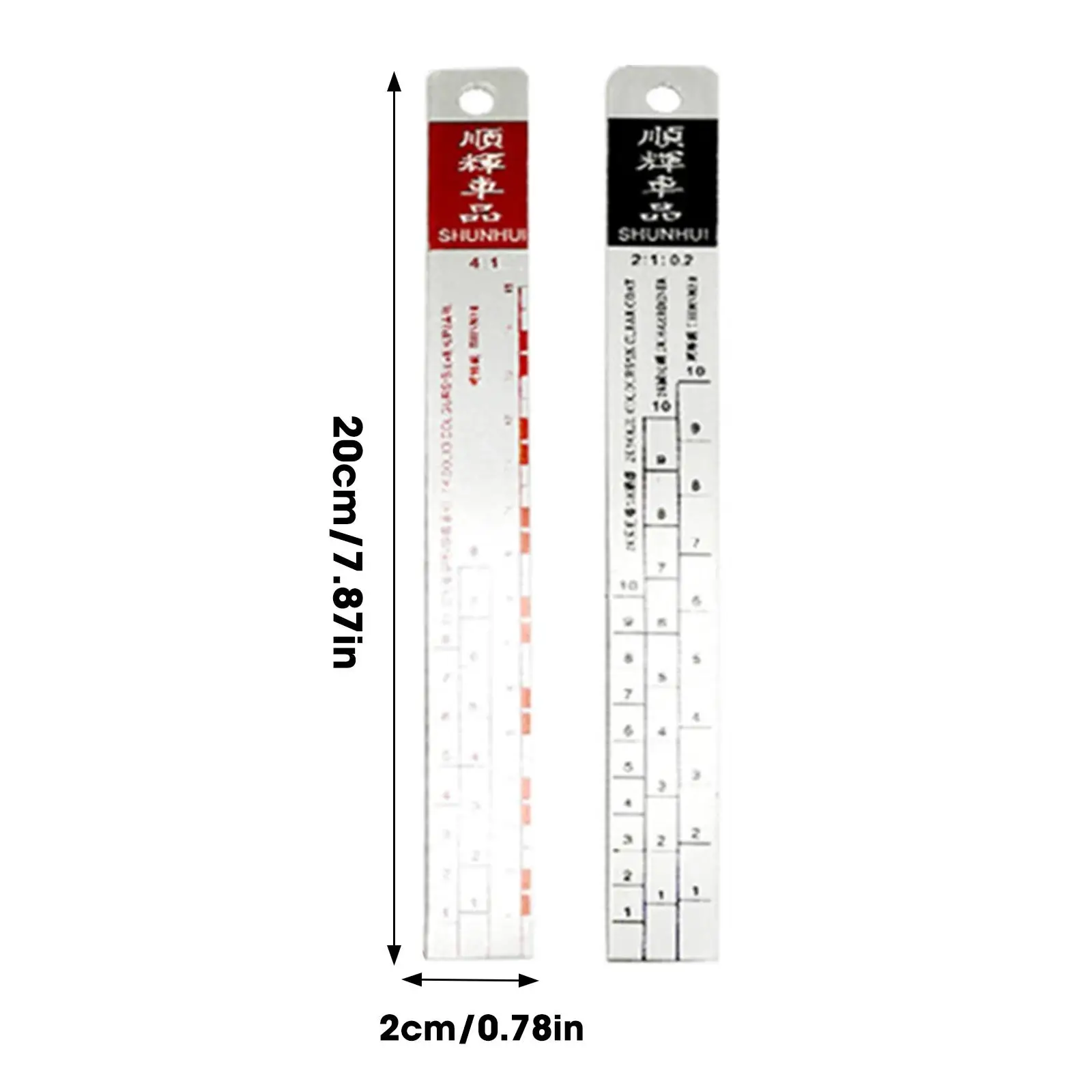 Car Paint Scale Varnish Curing Agent Thin Material Proportion Scale Ruler Corrosion-resistant Portable Thickening Paint Ruler