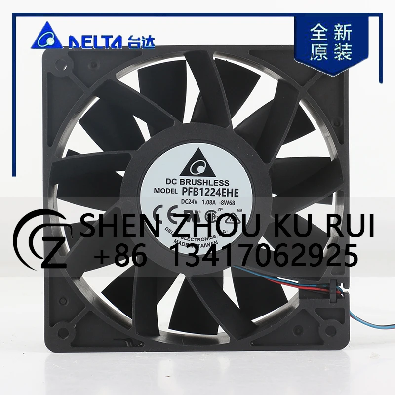 

Delta 12V 48V DC 24V 1.08A AC EC 12038 120x120x38MM 12CM High air Volume Violent 2-wire ABB Inverter PFB1224EHE-8W68 Cooling Fan