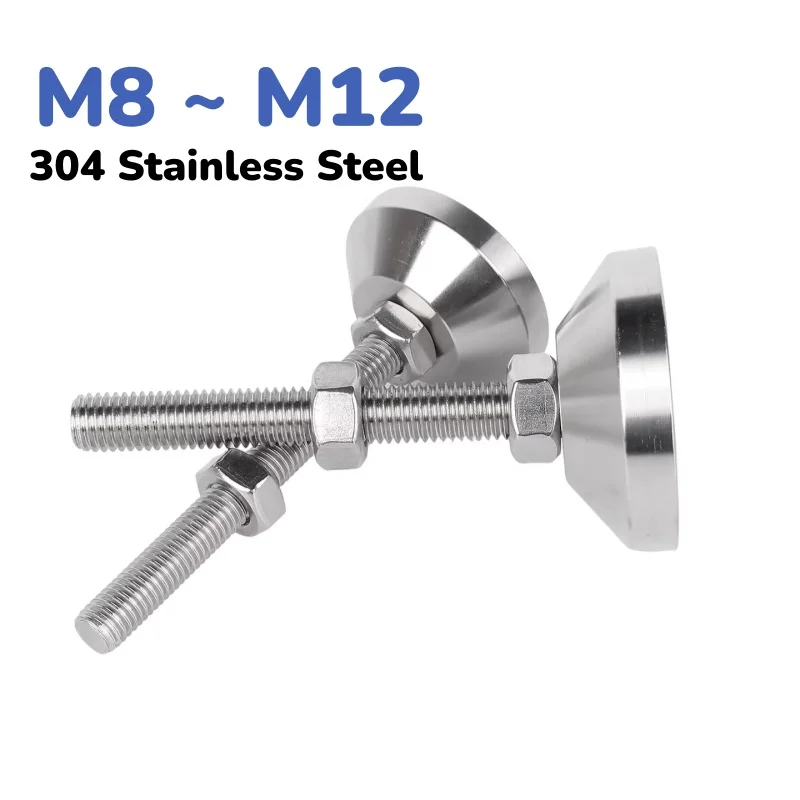 Fixed Foot Non-slip Screws M8 ~ M12 304 Stainless Steel For Mechanical Furniture Fixed Adjustment Leveling Feets
