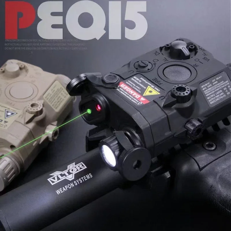 Flash PEQ15 Multi-functional Tactical Box Green Laser Handheld Flashlight Infrared Laser Battery Box