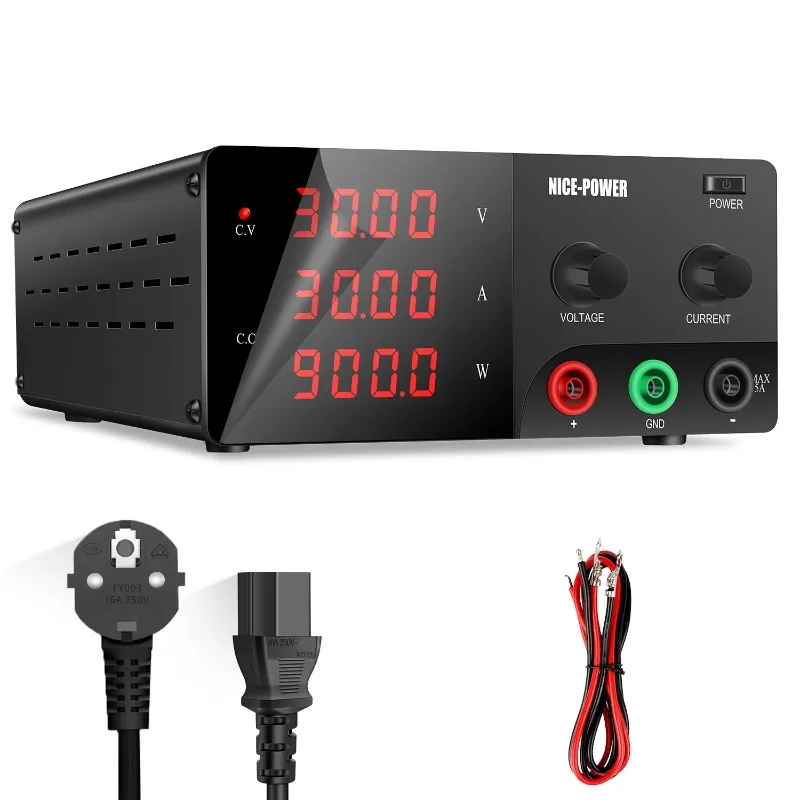 

Power R-SPS3030 30V 30A 900W DC Power Supply Laboratory Testing 4 Digital Variable Switch Power Supply for Charging