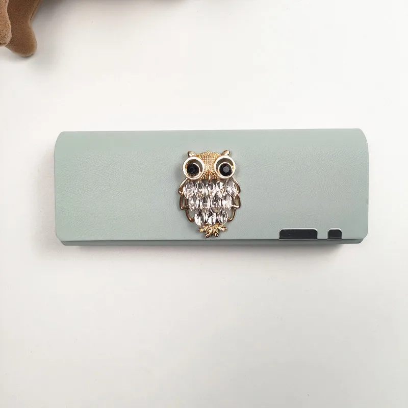 Women's Japanese Style Portable Glasses Case PU Leather Anti-stress Sunglasses Storage Box Eyewear Accessory Gift B1