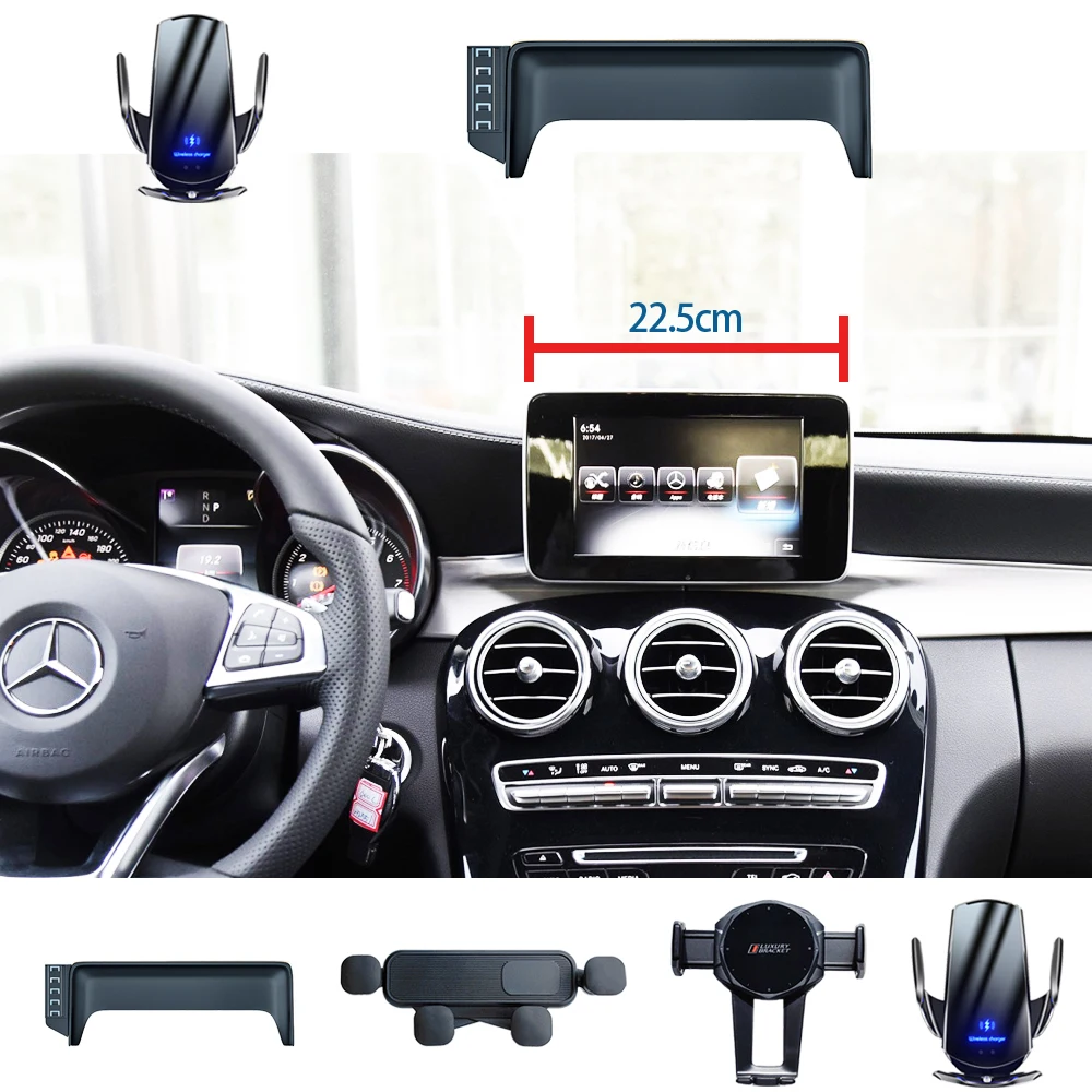 For Mercedes-Benz C Class W205 2015 - 2018 GLC  2016 - 2019 Car Phone Holder 7-inch Screen Fixed Base Navigation Bracket