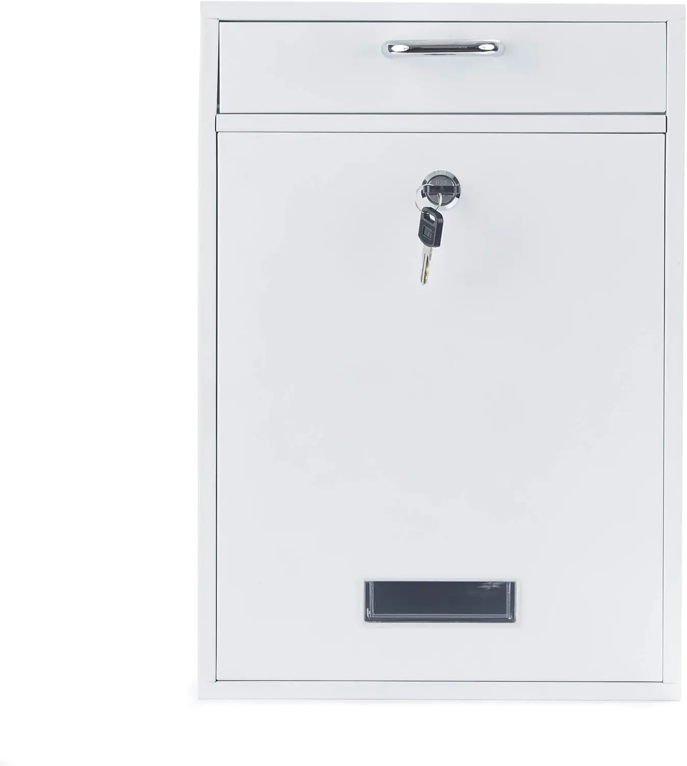 

Wall Mounted Locking Vertical Dropbox Mailbox - Large, Galvanized Steel