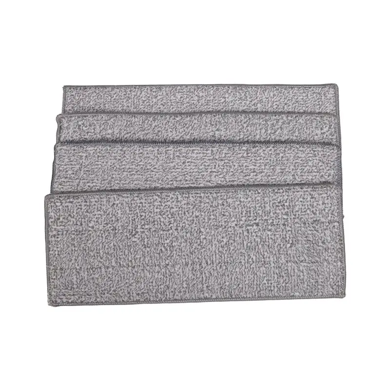 HLZS-For Wet Dry Mop With Wringer Set 4 Washable Microfiber Pads For Hardwood Laminate Flat Floors