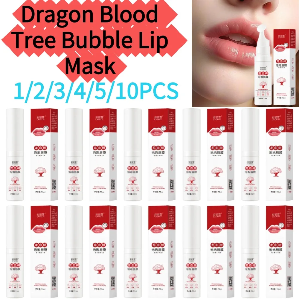 Mascarilla labial espumosa con extracto de sangre de dragón, suero reparador de labios intensivo, cuidado diario de los labios para hidratación, 1/2/3/4/5/10 Uds.
