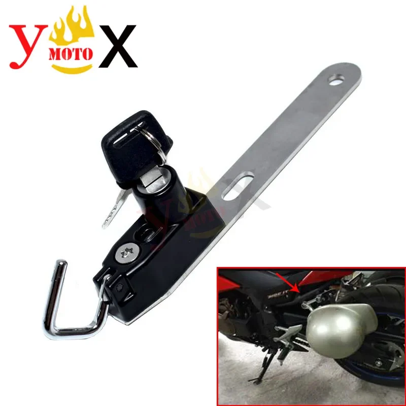 

CB 500X 500F Modified Motorcycle Steel Helmet Lock Security Anti-theft W/ Key For Honda CB500X CB500F CBR500 Kawasaki MT07 MT-07