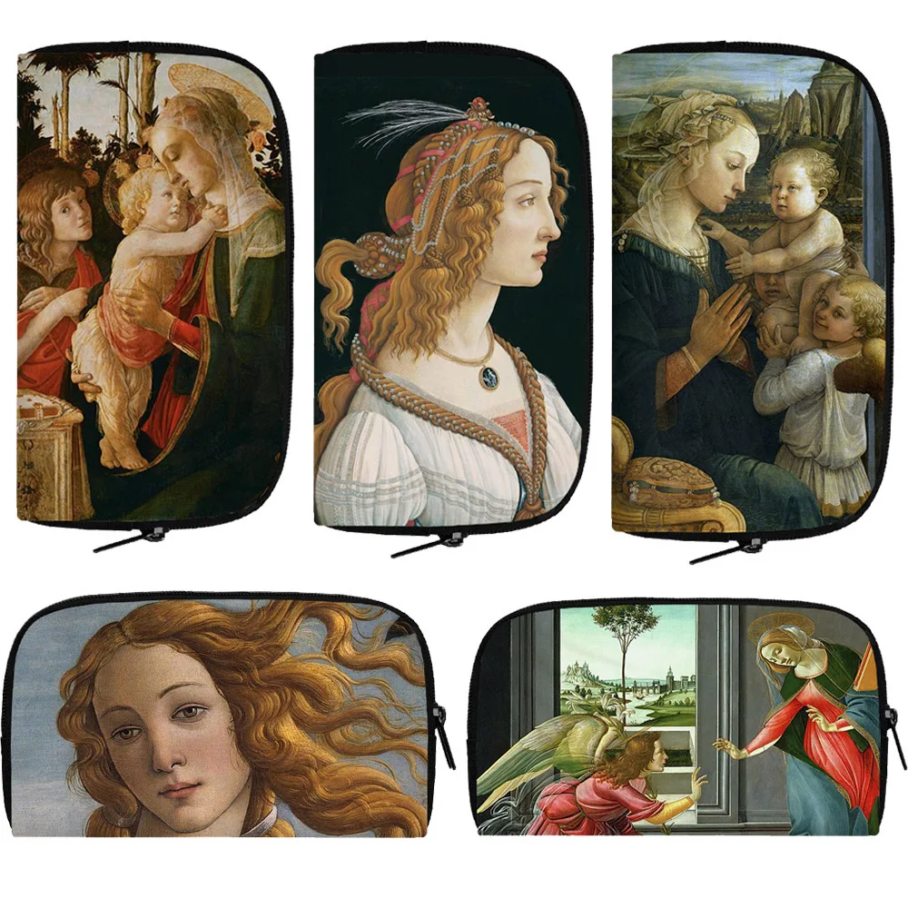 

Painter Botticelli Oil Painting Wallet The Birth of Venus Portrait Women Retro Art Fashion Money Purse Credit Card Holder