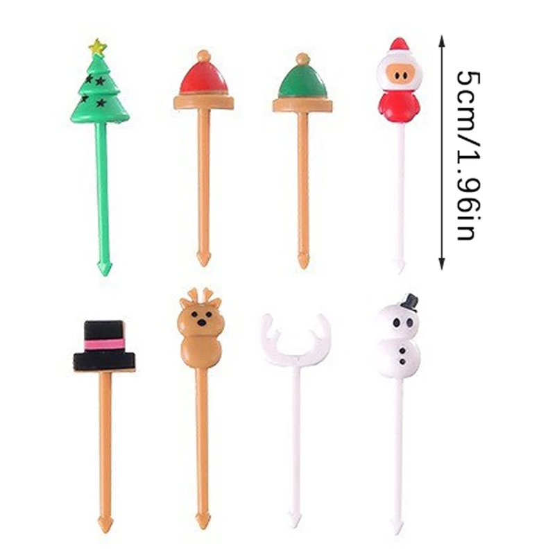 5/16/24/32/40/46PCS Fruit Fork Cute Animal Cartoon Food Picks Children Snack Cake Dessert Food Fruit Forks Lunch Box Dividers