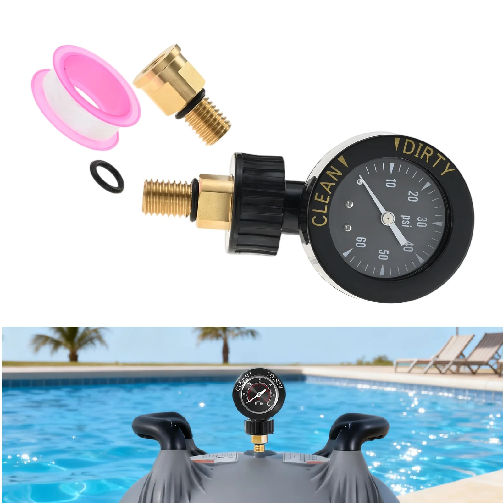 Air Gauge Release Valve Assembly Upgrade R0357200 for Zodiac Jandy CV & CL DEV & DEL Pool Spa Filters JS Sand Filter Repair Part
