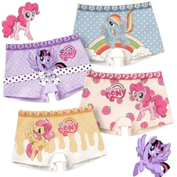 My Little Pony Twilight Sparkle Fluttershy Rainbow Dash Cartoon Cute Children's Underwear Kawaii Girls Breathable Boxer Briefs