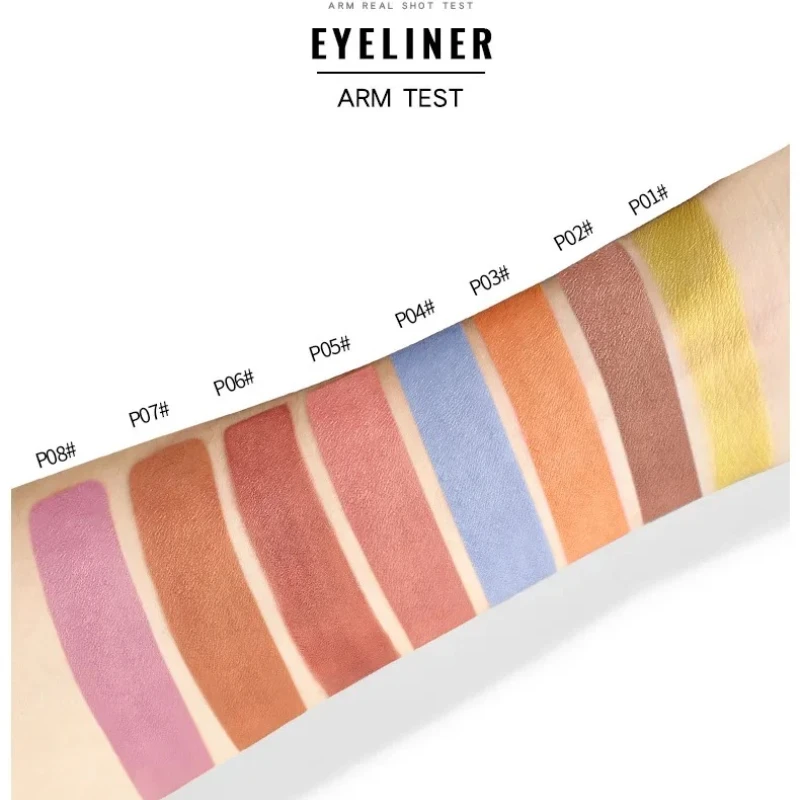 Alta qualidade glitter perolado sombra vara à prova dwaterproof água brilhante iluminador cosméticos fosco metálico líquido sombra de olho maquiagem