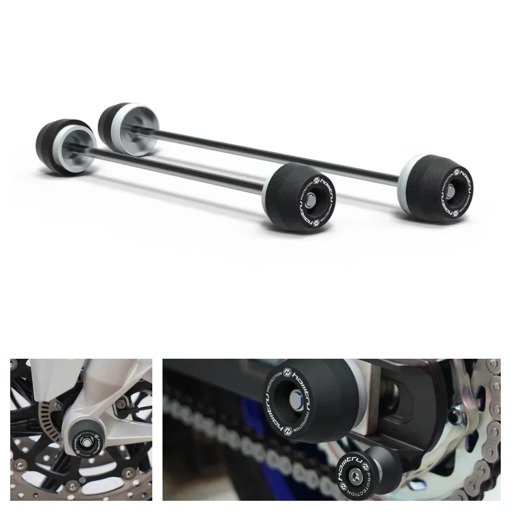 

For Suzuki GSX-R1000 GSX-R1000R 2017-2024 2025 Rear Front Axle Fork Crash Sliders Cap Pad Motorcycle Wheel Protector Kit